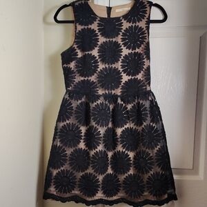 Ellison Black and Tan Floral Dress